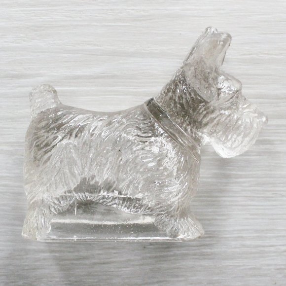 Antique Vintage 1930 Glass Scottie Dog Scottish Terrier Figurine Candy Container - Picture 12 of 15